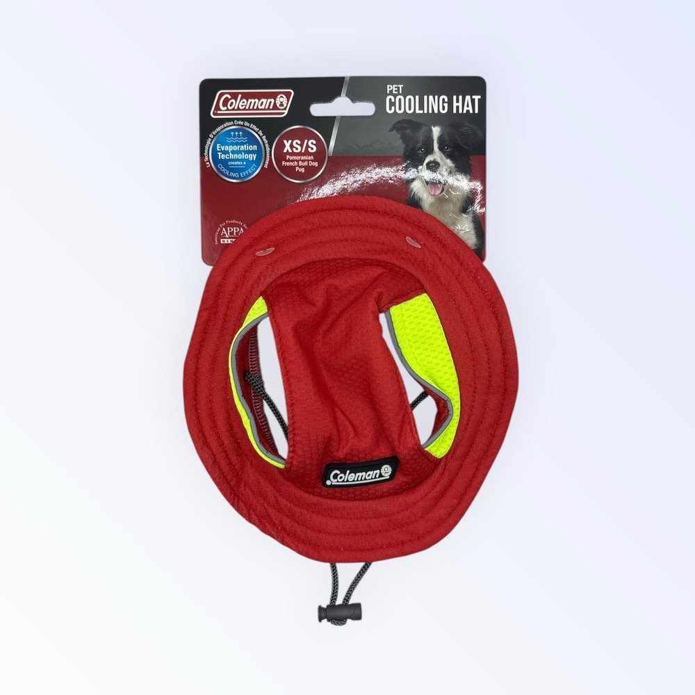 Coleman Dog Cooling Bucket Hat Evaporative Cooling Small/XS Sun Hat Red